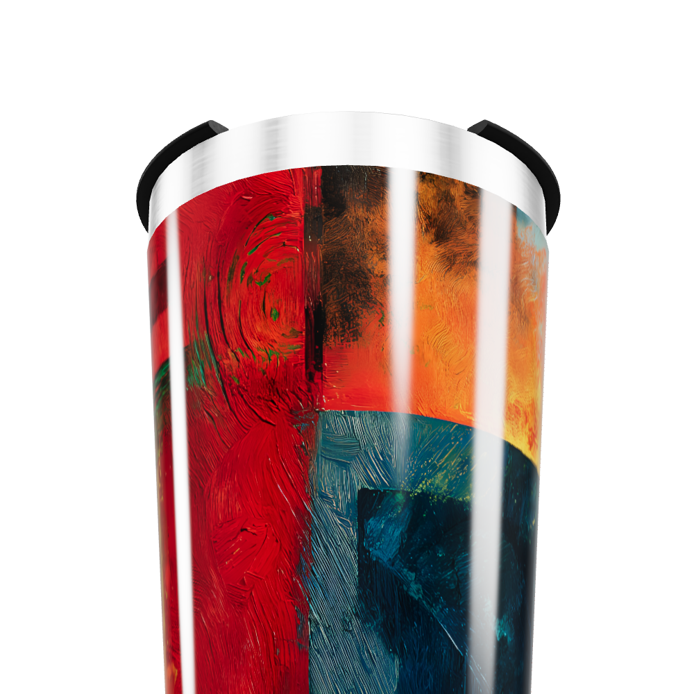 Copo Térmico - Estampa Abstrata Colorida