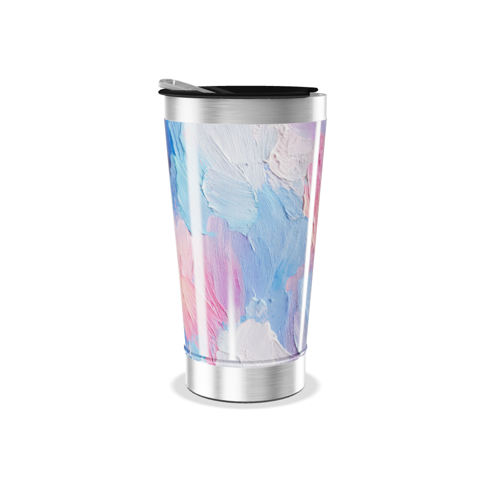 Copo Térmico - Pintura Abstrata Colorida