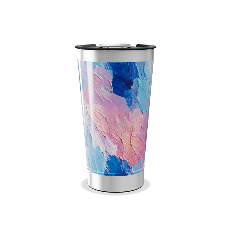 Copo Térmico - Pintura Abstrata Colorida