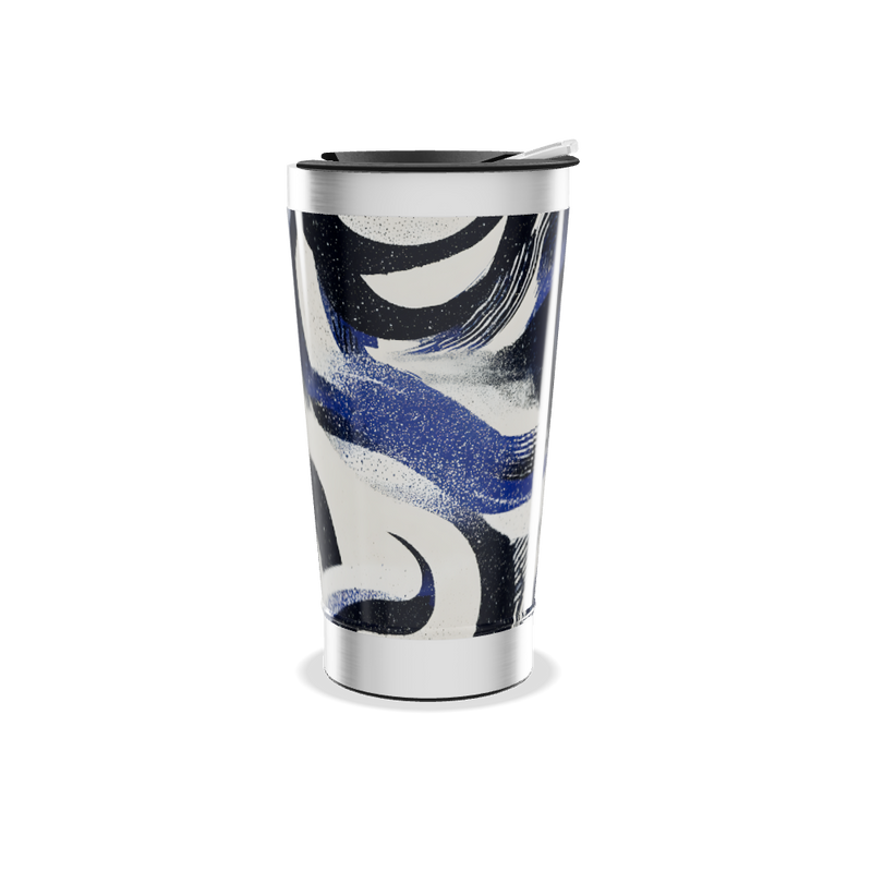 Copo Térmico - Estampa Azul Artística