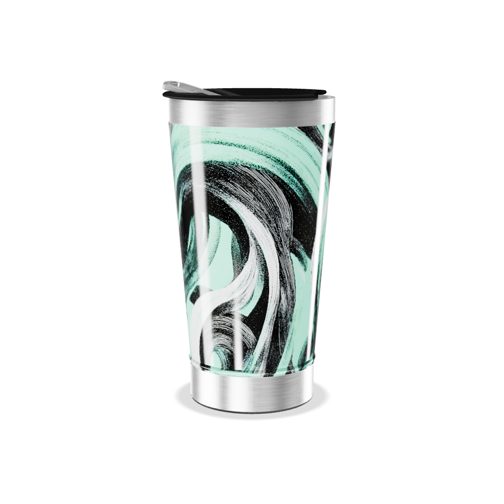 Copo Térmico - Design Abstrato Verde