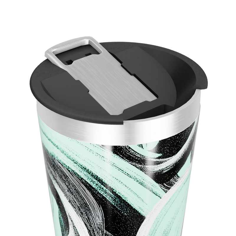 Copo Térmico - Design Abstrato Verde