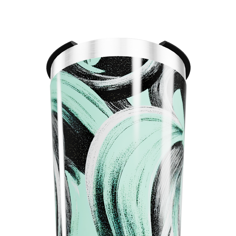 Copo Térmico - Design Abstrato Verde