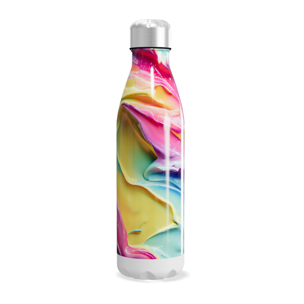 Garrafa Inox - Estampa Colorida Abstrata