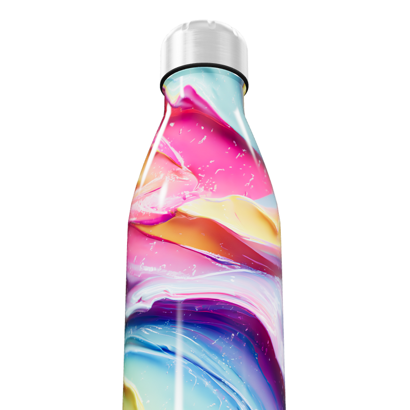 Garrafa Inox - Estampa Colorida Abstrata