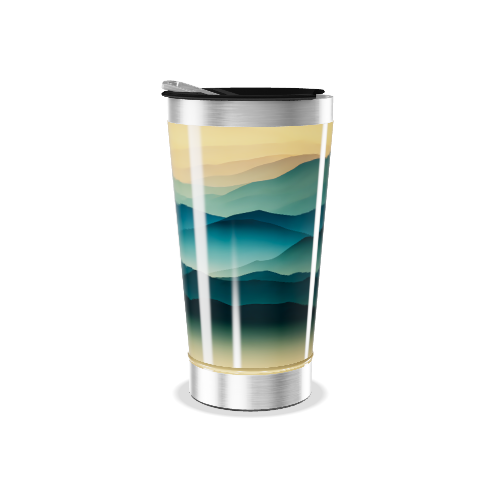 Copo Térmico - Paisagem Azul Verde