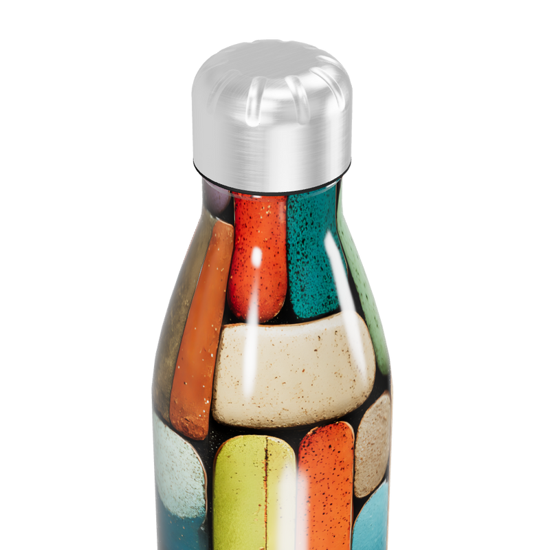 Garrafa Inox Multicolorida Estampada