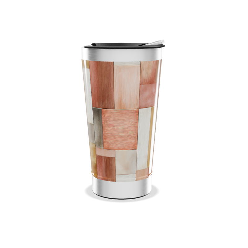 Copo Térmico - Estampa Madeira Colorida