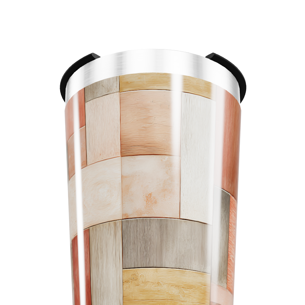 Copo Térmico - Estampa Madeira Colorida