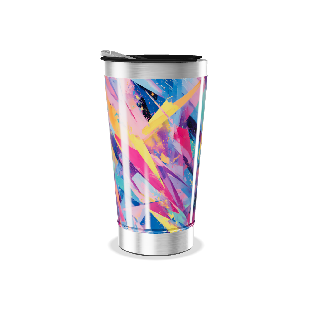 Copo Térmico - Colorido Abstrato Inox