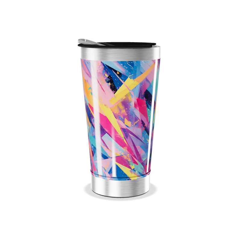 Copo Térmico - Colorido Abstrato Inox