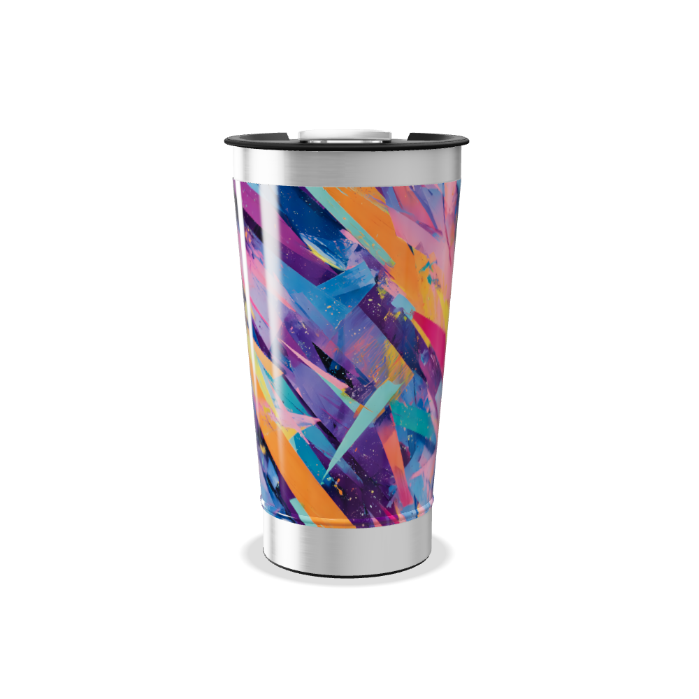 Copo Térmico - Colorido Abstrato Inox