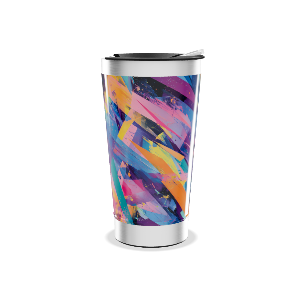 Copo Térmico - Colorido Abstrato Inox