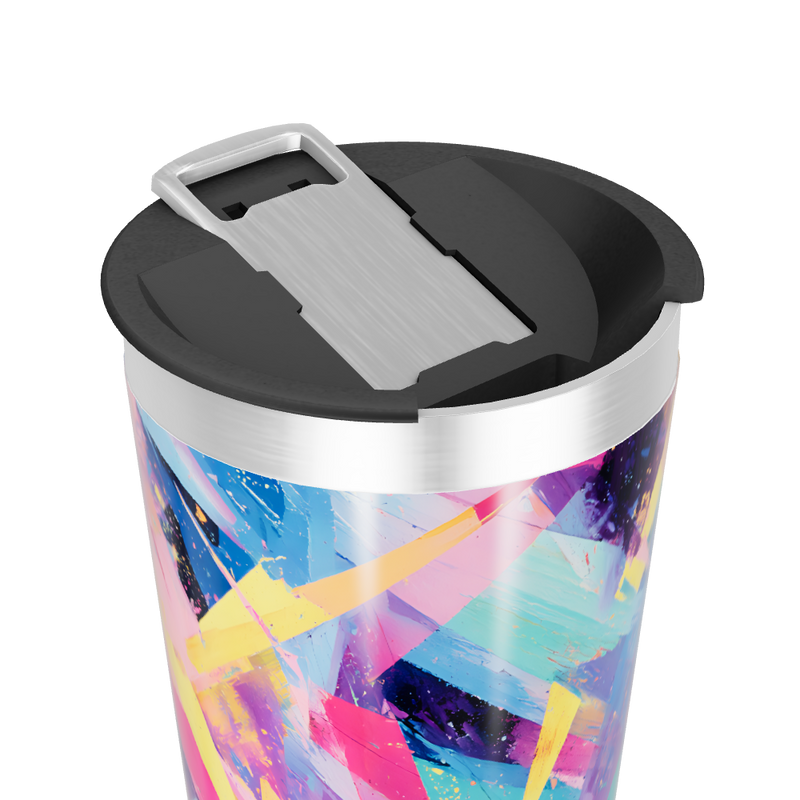 Copo Térmico - Colorido Abstrato Inox