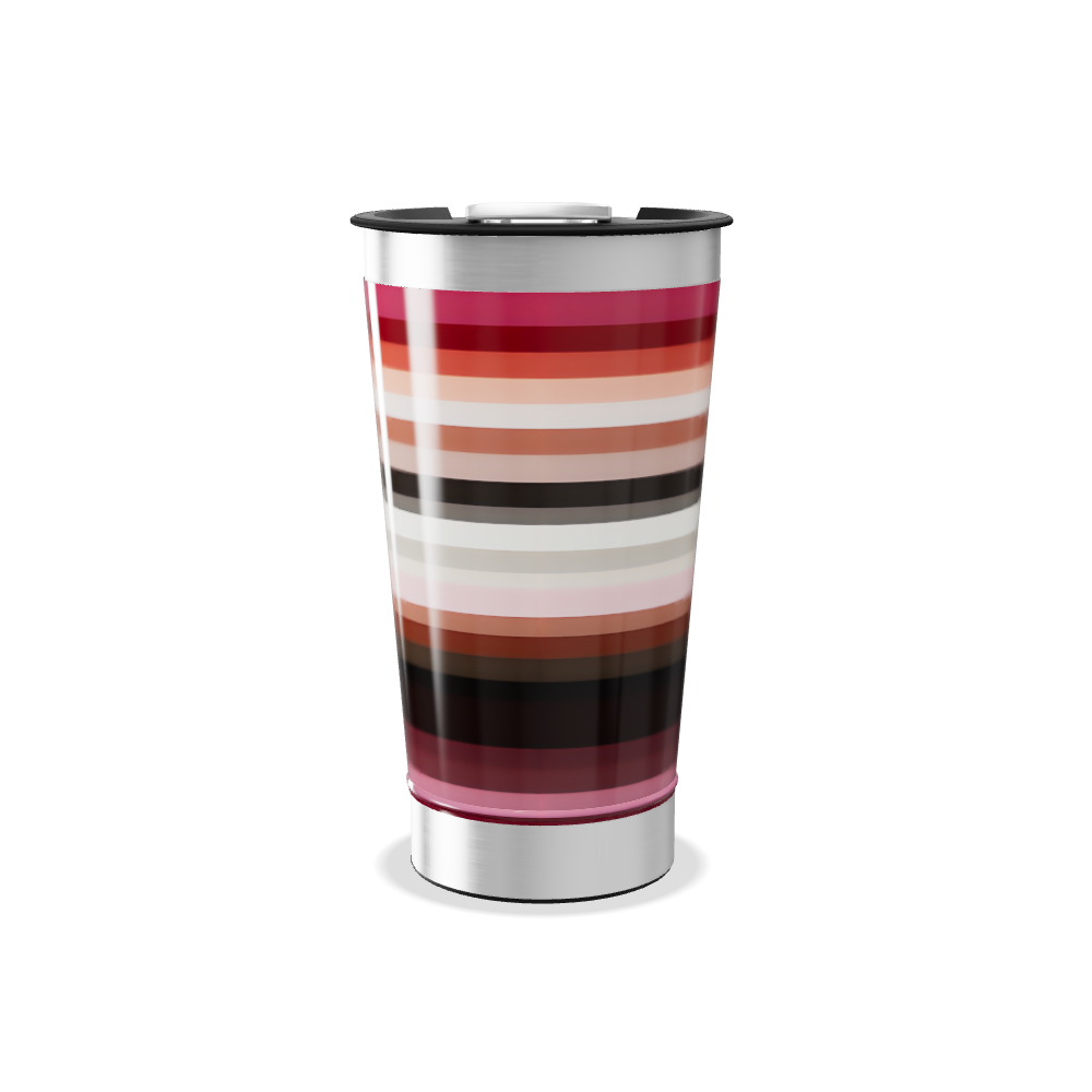 Copo Térmico - Listrado Colorido Inox