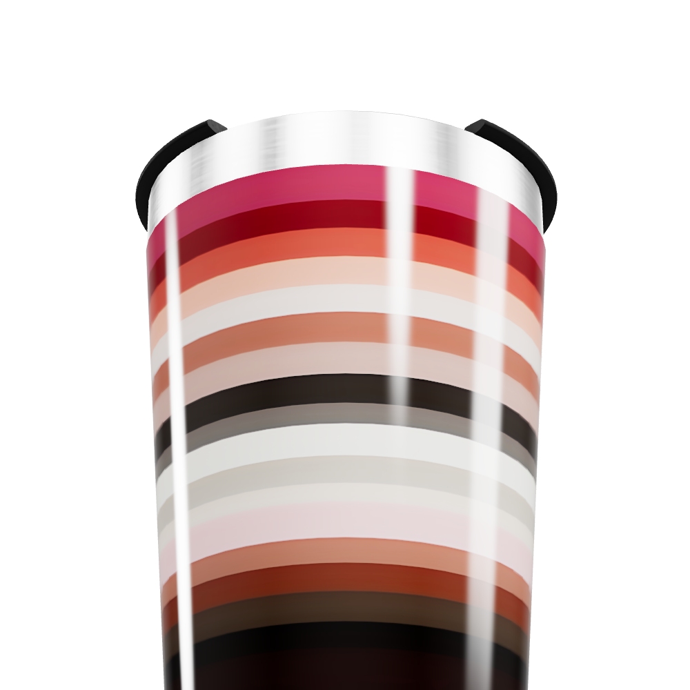 Copo Térmico - Listrado Colorido Inox