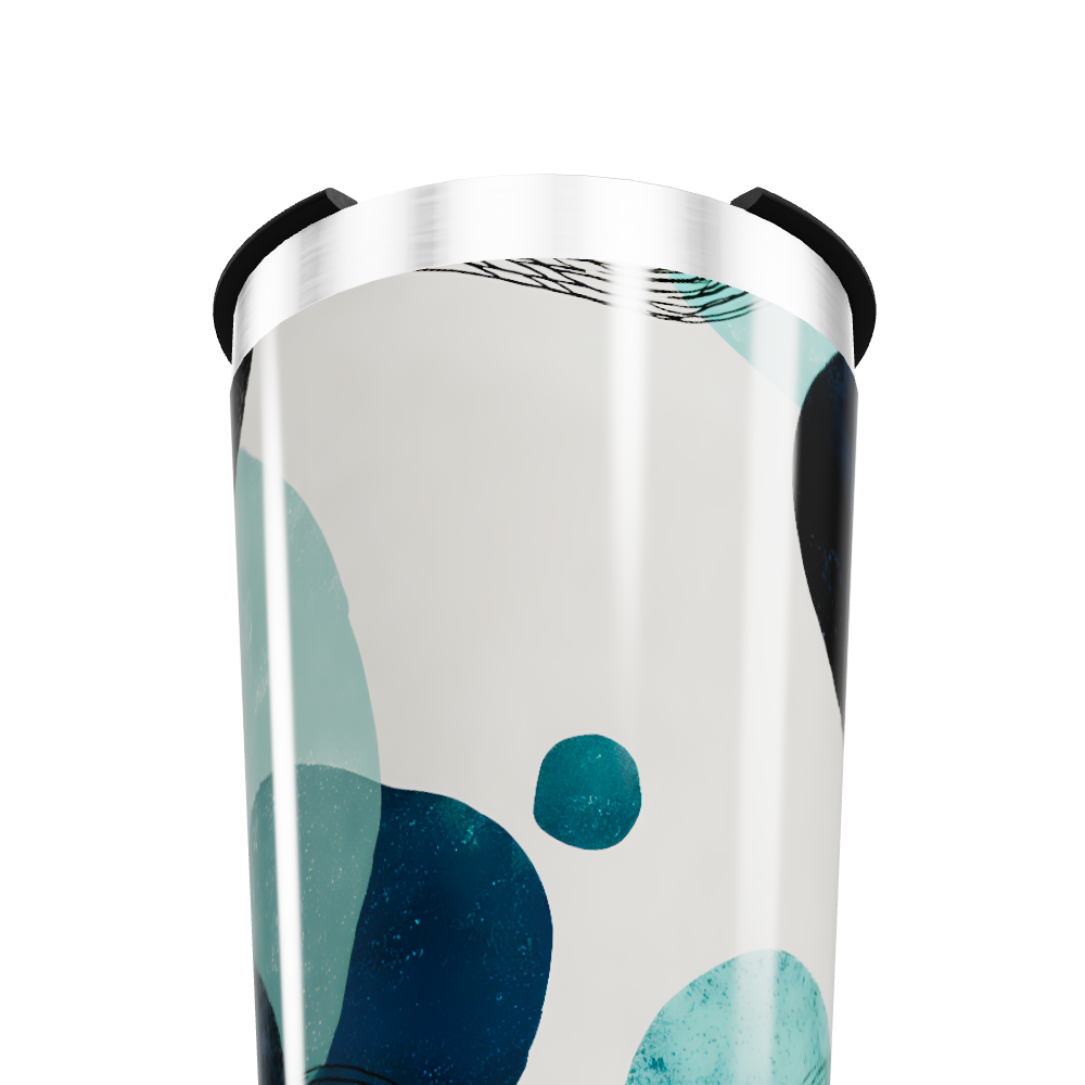 Copo Térmico - Estampa Abstrata Azul