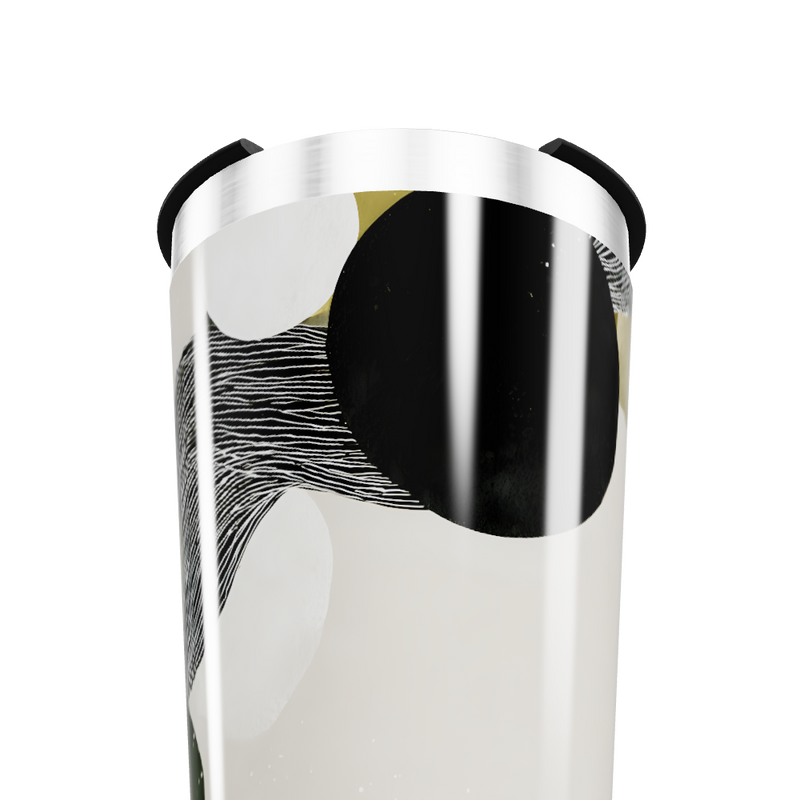 Copo Térmico - Estampa Abstrata Preto e Branco