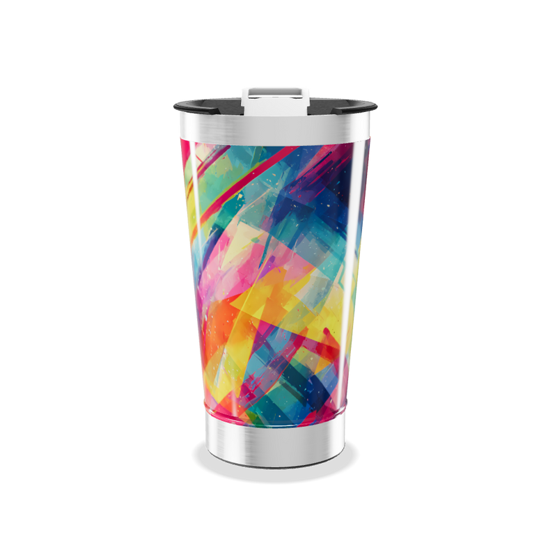 Copo Térmico - Estampa Colorida Abstrata