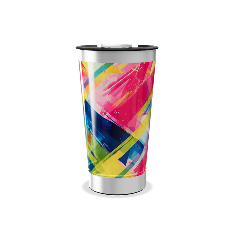 Copo Térmico - Estampa Colorida Abstrata