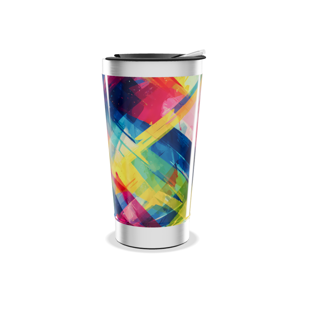 Copo Térmico - Estampa Colorida Abstrata
