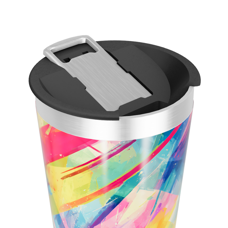 Copo Térmico - Estampa Colorida Abstrata