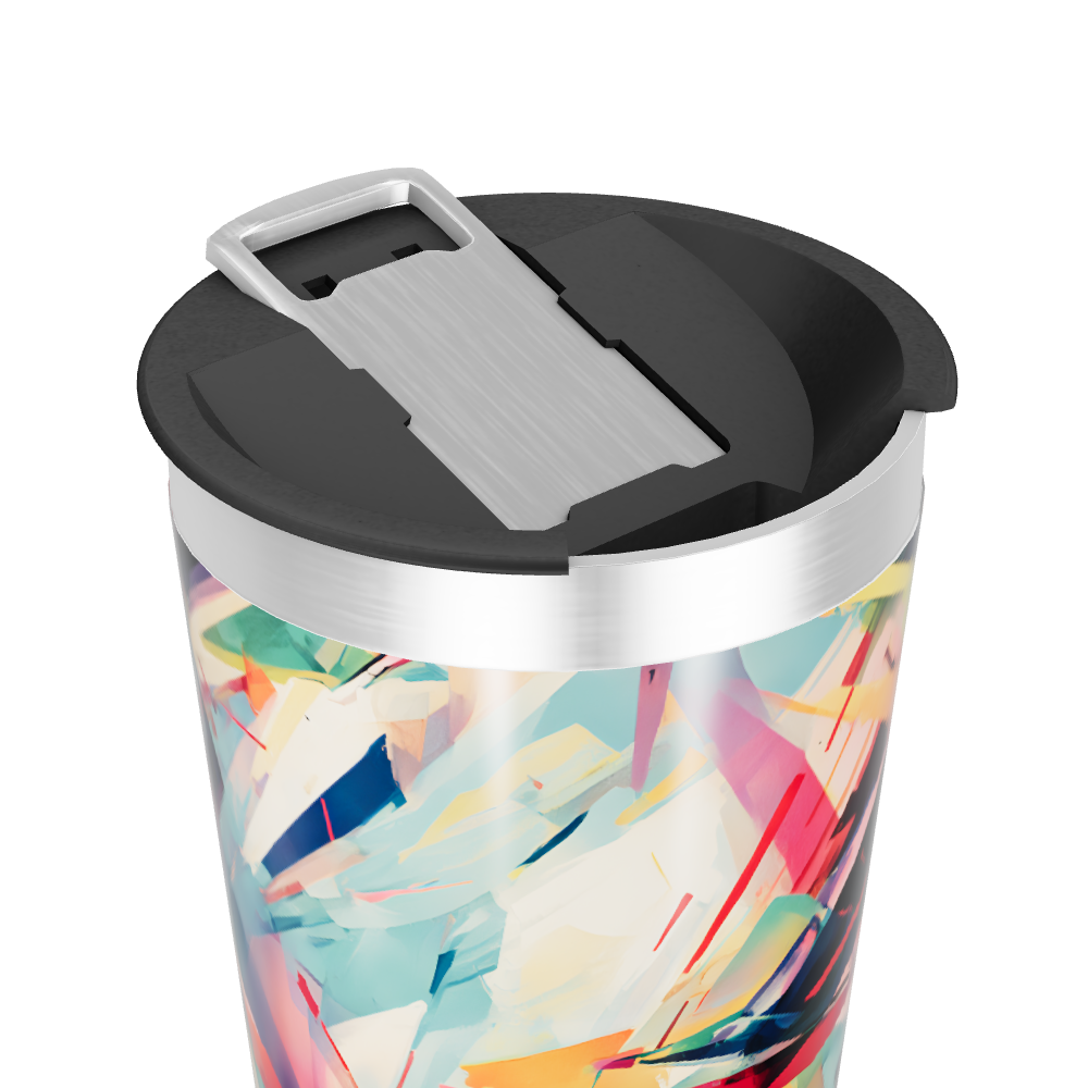 Copo Térmico - Estampa Colorida Abstrata