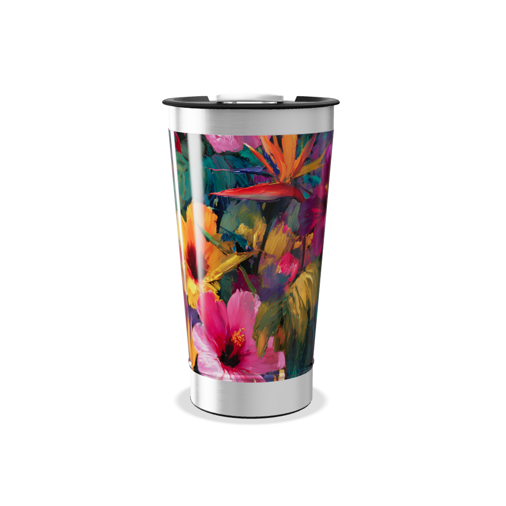 Copo Térmico - Floral Colorido Inox