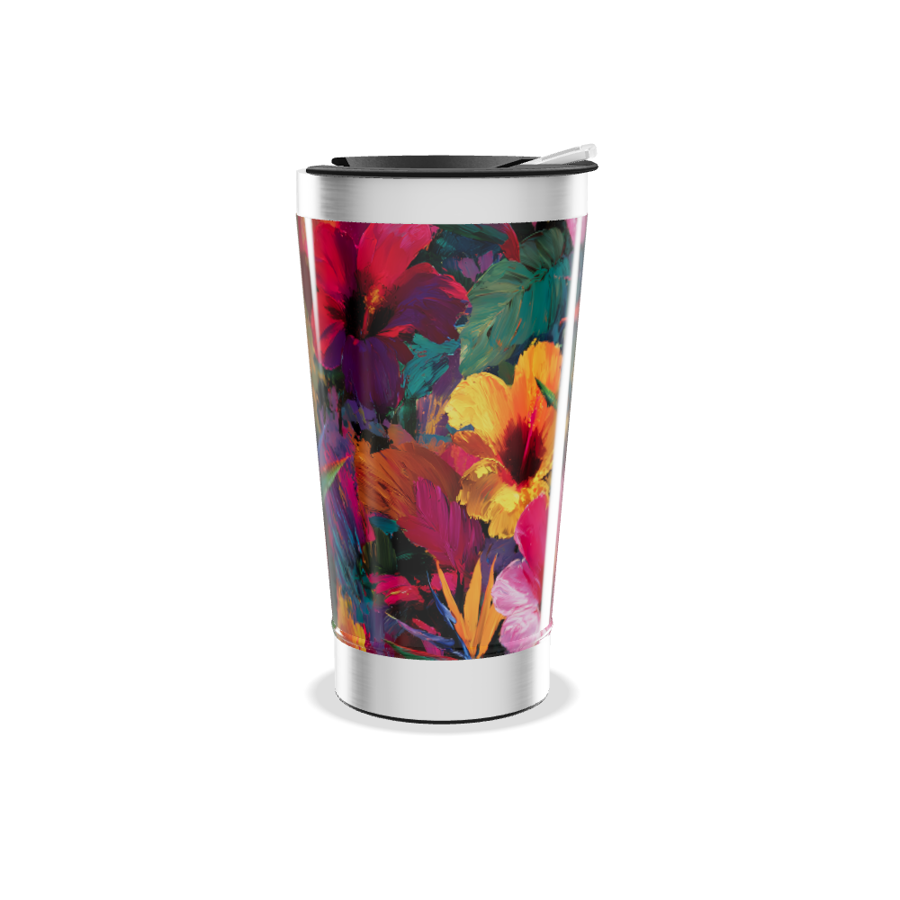 Copo Térmico - Floral Colorido Inox