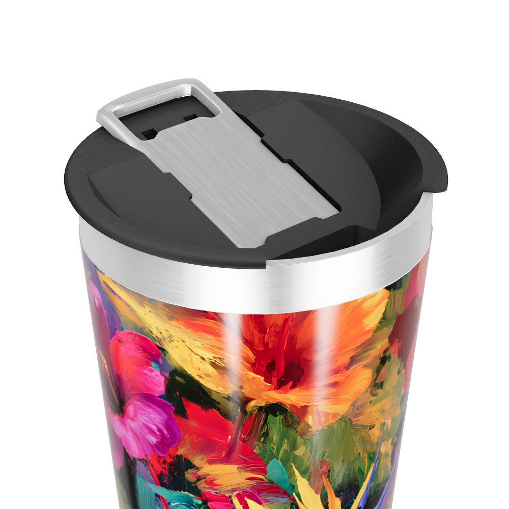 Copo Térmico - Floral Colorido Inox