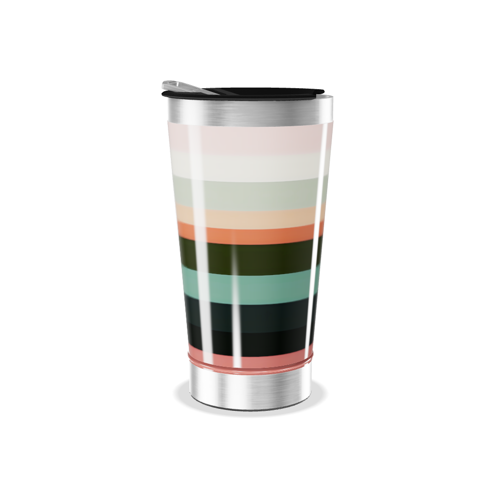 Copo Térmico - Listras Multicoloridas