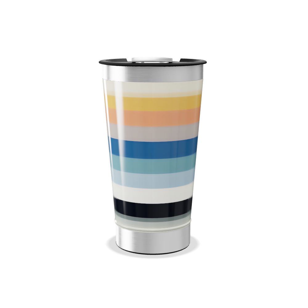 Copo Térmico - Listras Coloridas Aço Inox