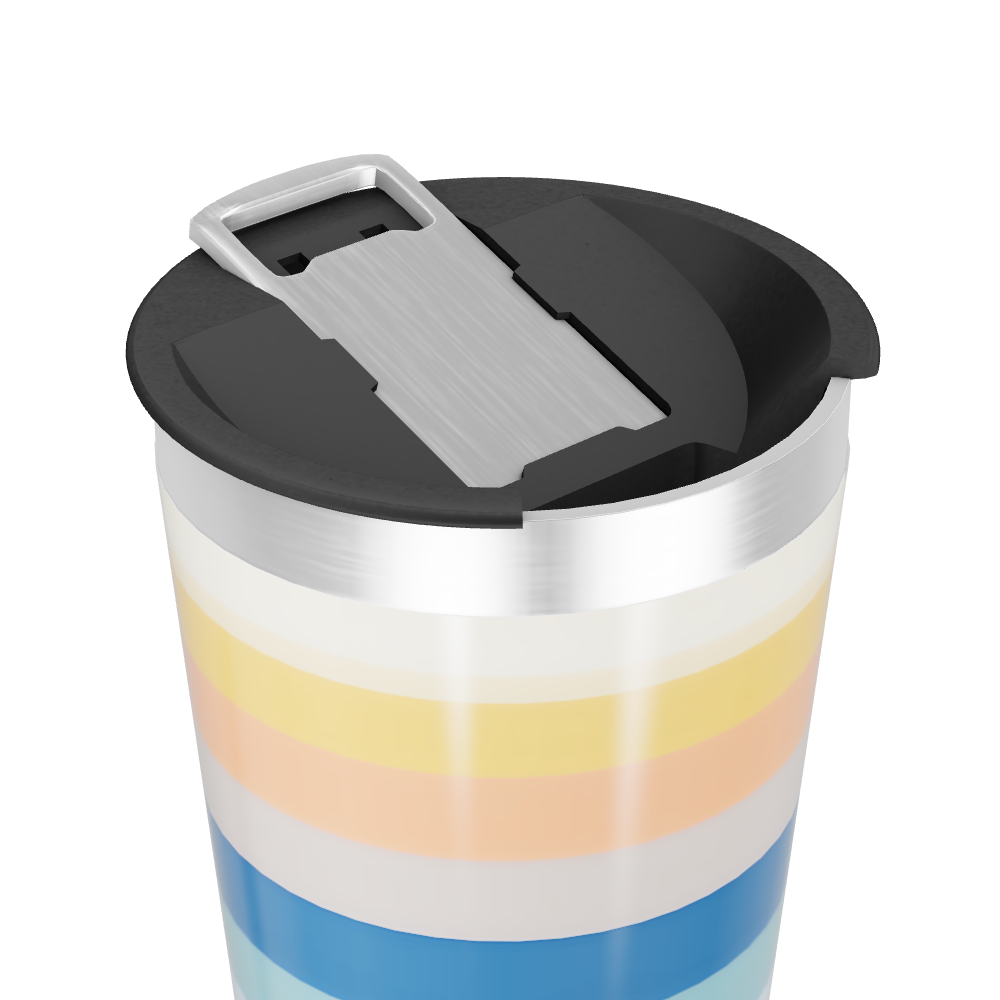 Copo Térmico - Listras Coloridas Aço Inox