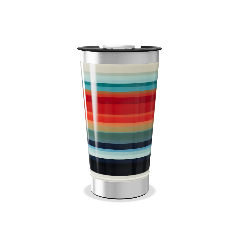 Copo Térmico - Listrado Colorido Inox