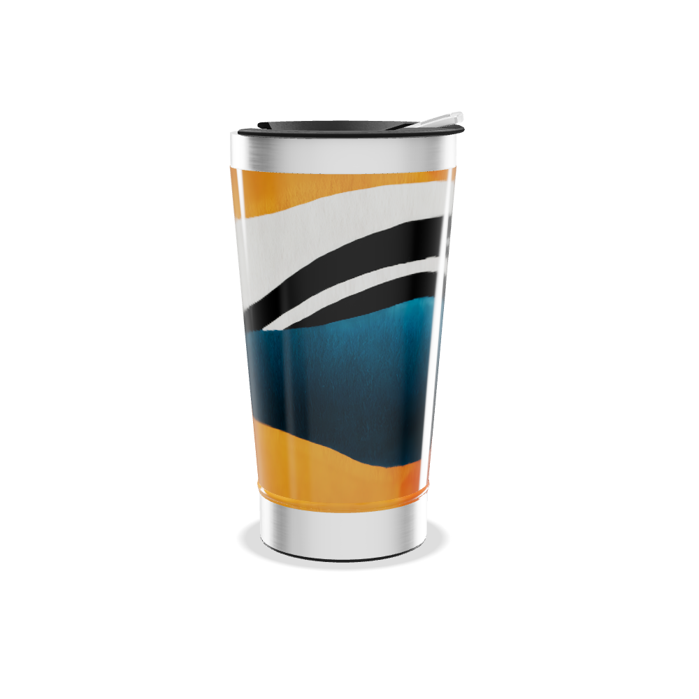 Copo Térmico - Colorido com Listras Modernas