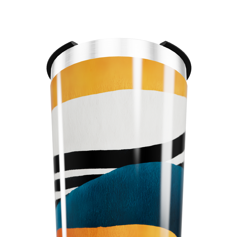 Copo Térmico - Colorido com Listras Modernas