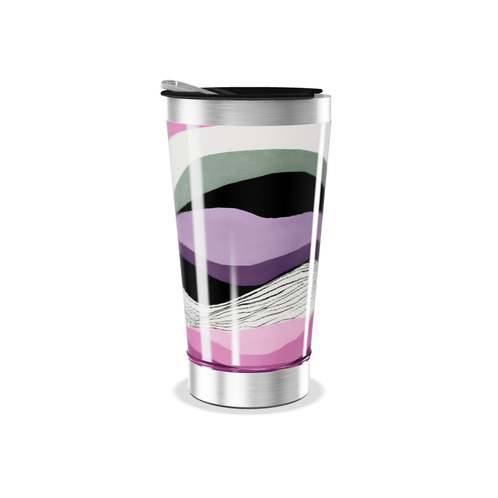 Copo Térmico - Listras Coloridas Aço Inox
