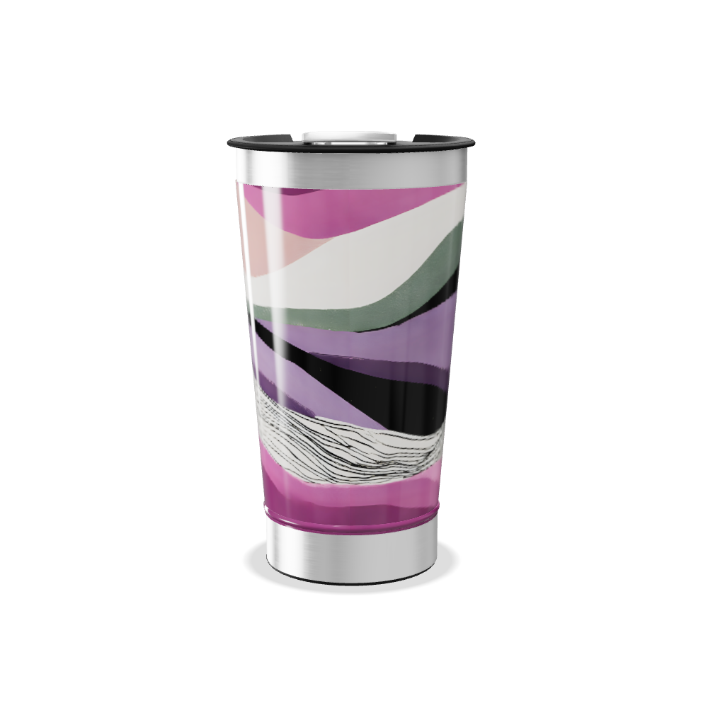 Copo Térmico - Listras Coloridas Aço Inox