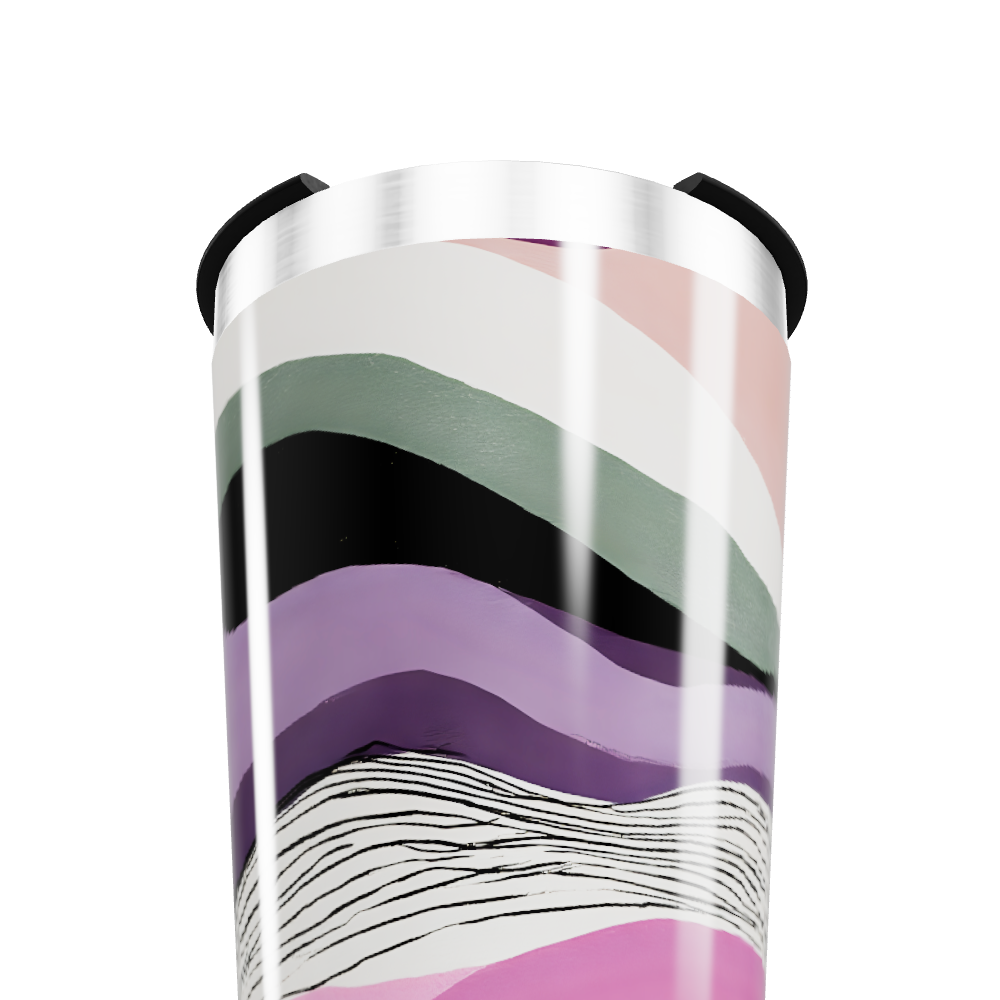 Copo Térmico - Listras Coloridas Aço Inox