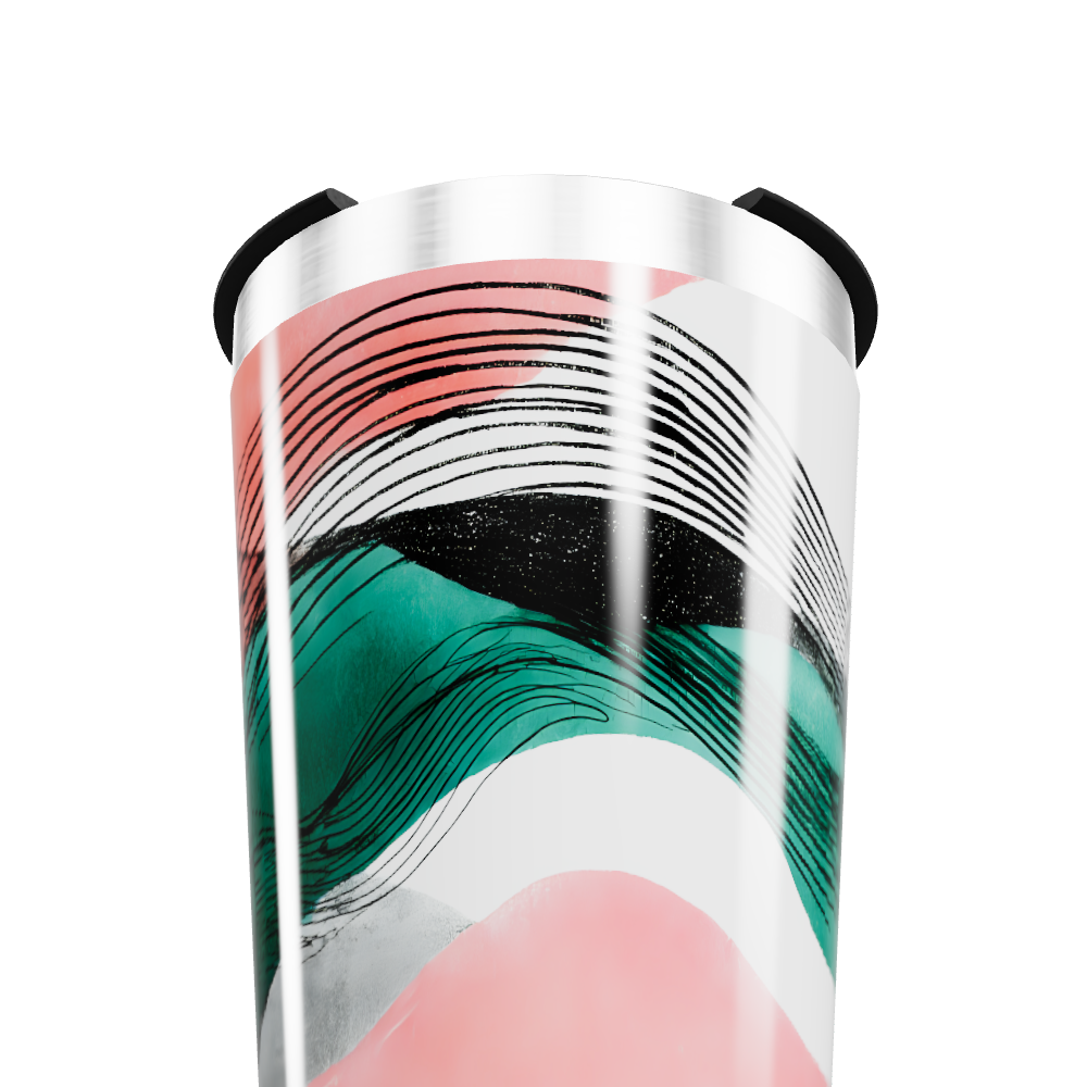 Copo Térmico - Abstrato Colorido Aço Inox