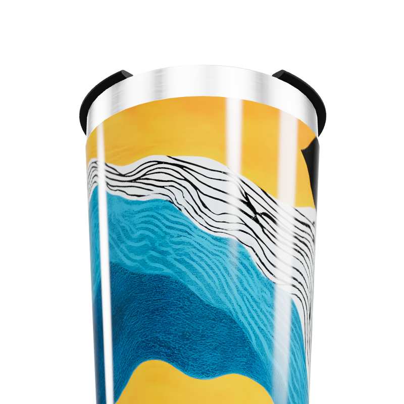 Copo Térmico - Estampa Ondas Coloridas