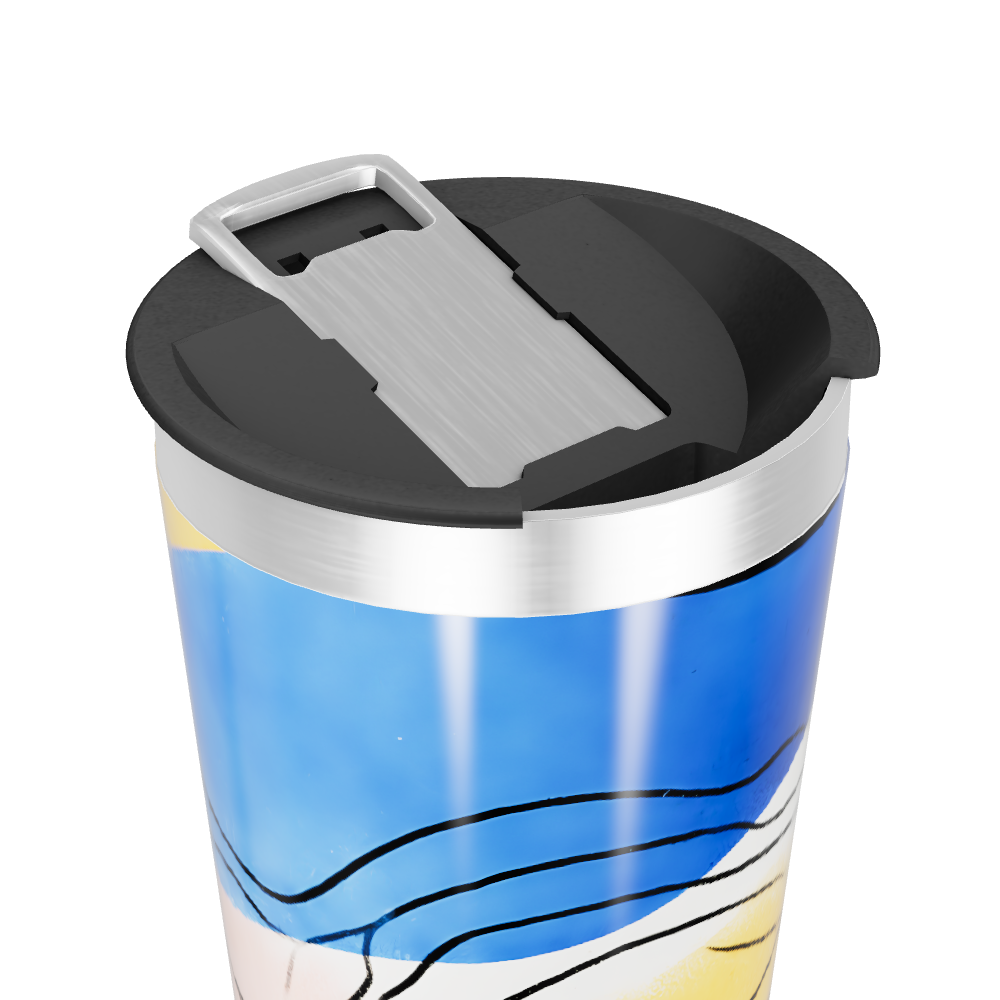 Copo Térmico - Estampa Ondas Coloridas