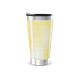 Copo Térmico - Amarelo Estampado Aço Inox