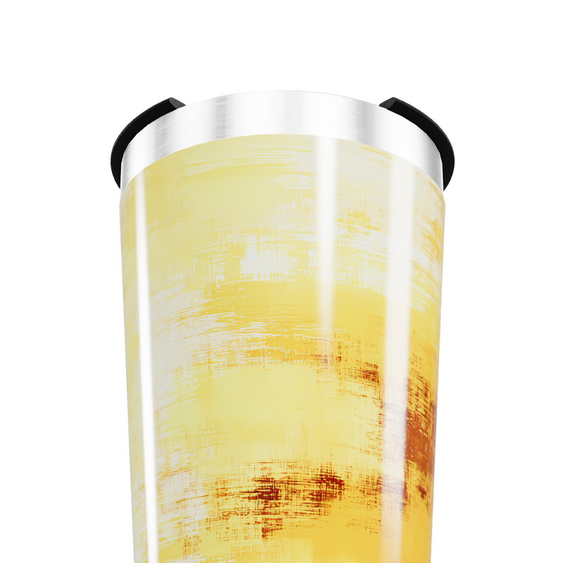 Copo Térmico - Amarelo Estampado Aço Inox