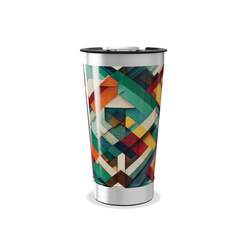 Copo Térmico - Estampa Geométrica Colorida