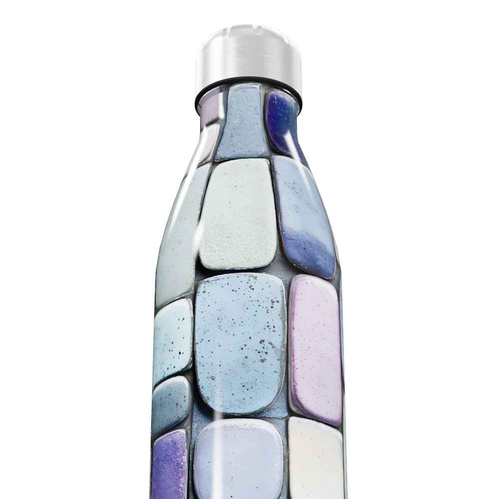 Garrafa Inox Estampada Colorida 500ml