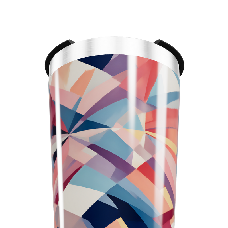 Copo Térmico - Geométrico Colorido Aço