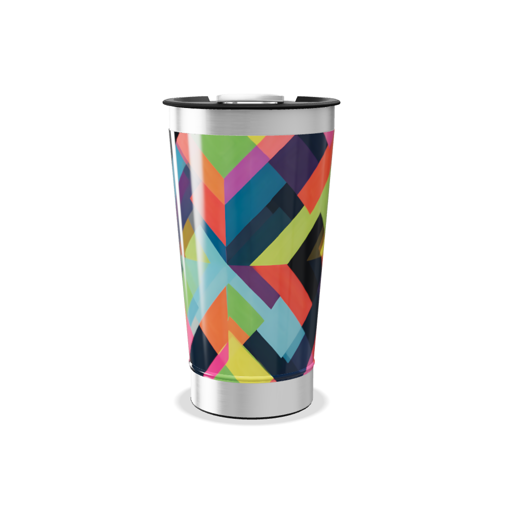 Copo Térmico - Estampa Colorida Geométrica