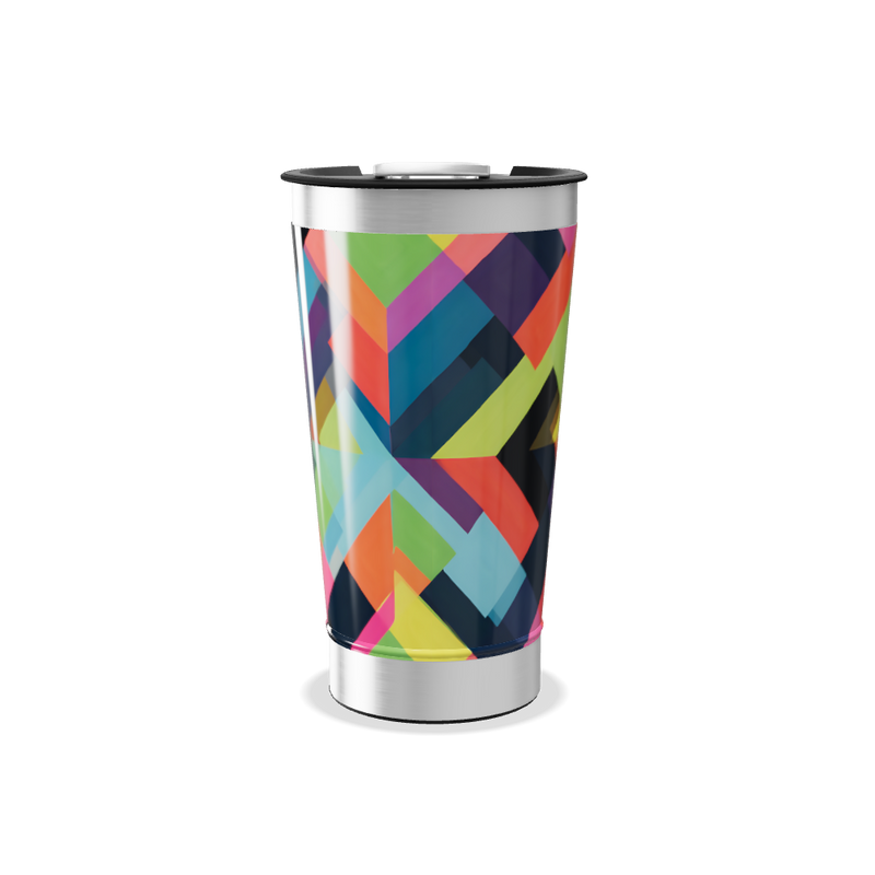 Copo Térmico - Estampa Colorida Geométrica