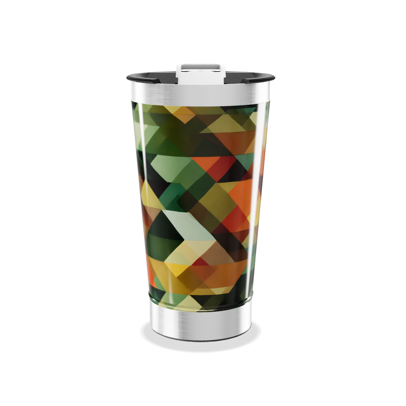 Copo Térmico - Estampado Geométrico Colorido
